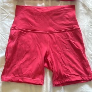 Lululemon Hot Pink High-Waisted 6” Align Short